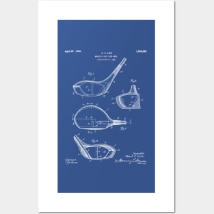 Golf Driver Patent - Golf Art - Blueprint Posters and Art
